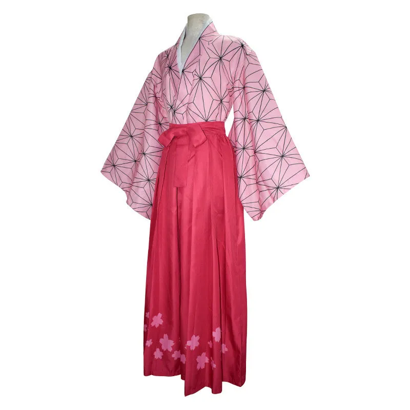 Demon Slayer Kimetsu no Yaiba Nezuko Kamado Halloween Cosplay Costumes
