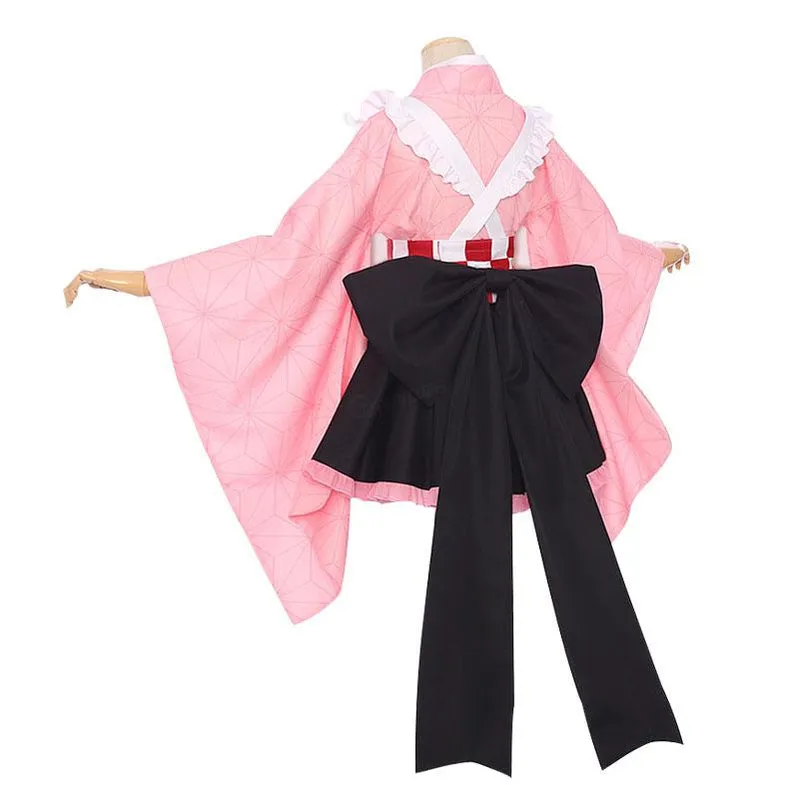 Demon Slayer Kimetsu no Yaiba Nezuko Kamado Maid Outfit Cosplay Costumes
