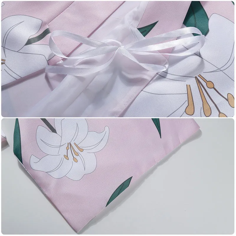 Demon Slayer Kimetsu no Yaiba Nezuko Kamado Pink Cosplay Costumes