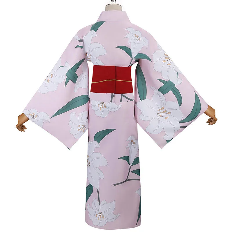 Demon Slayer Kimetsu no Yaiba Nezuko Kamado Pink Cosplay Costumes