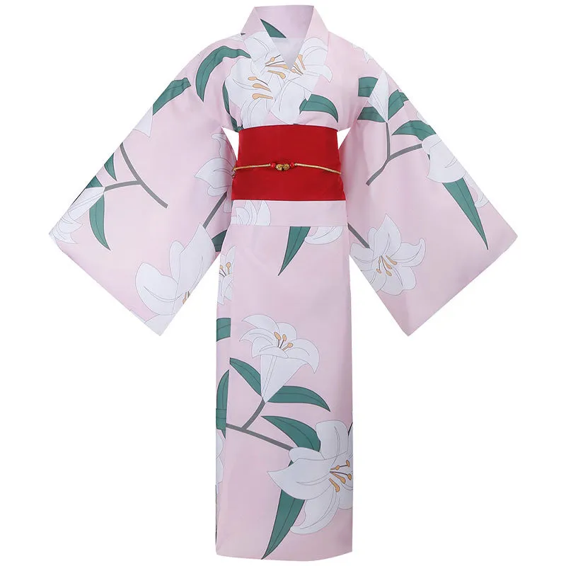 Demon Slayer Kimetsu no Yaiba Nezuko Kamado Pink Cosplay Costumes