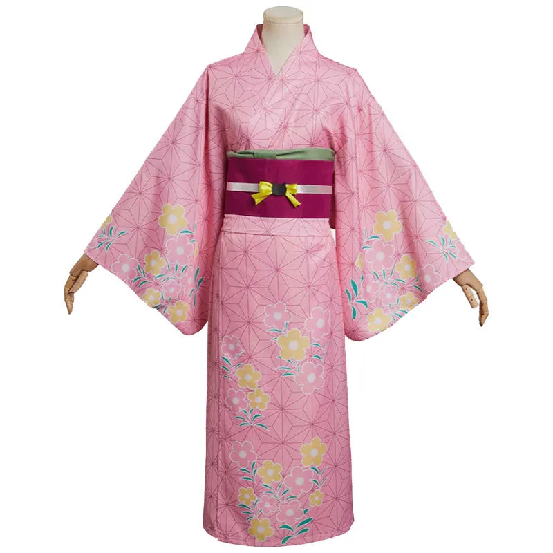 Demon Slayer Kimetsu no Yaiba Nezuko Kamado Summer Cosplay Costumes