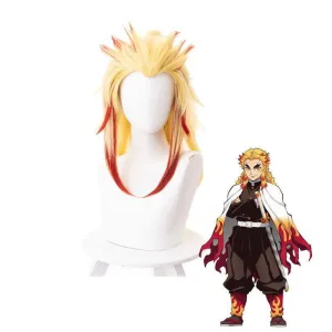 Demon Slayer Kimetsu no Yaiba Rengoku Kyoujurou Cosplay Wigs