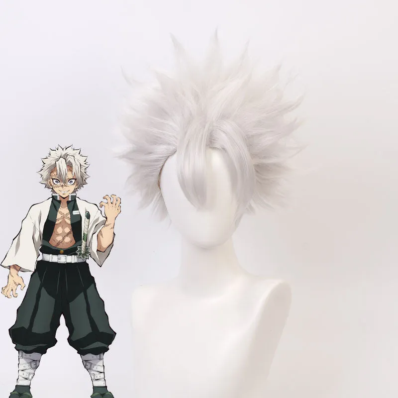 Demon Slayer Kimetsu no Yaiba Shinazugawa Sanemi Cosplay Wigs