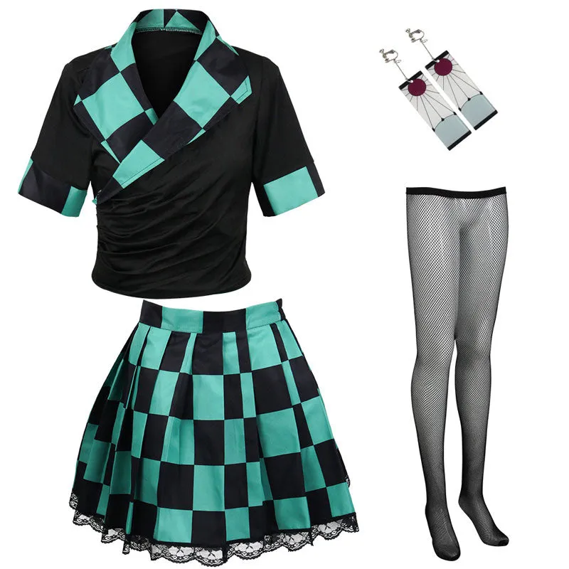 Demon Slayer Kimetsu no Yaiba Tanjiro Kamado Cosplay Costumes