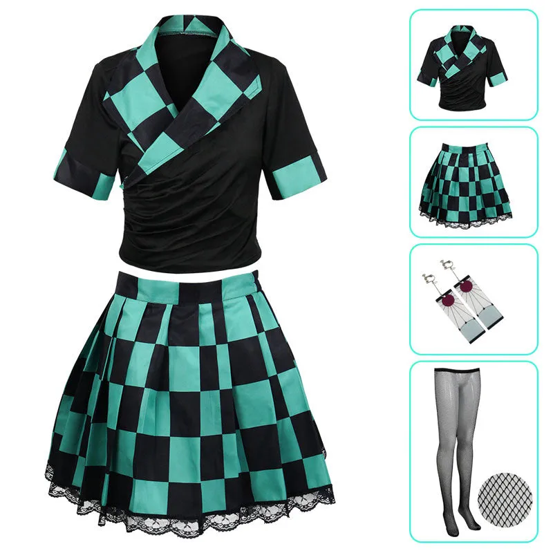 Demon Slayer Kimetsu no Yaiba Tanjiro Kamado Cosplay Costumes