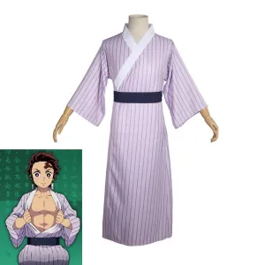 Demon Slayer Kimetsu no Yaiba Tanjiro Kamado Pajamas Cosplay Costumes