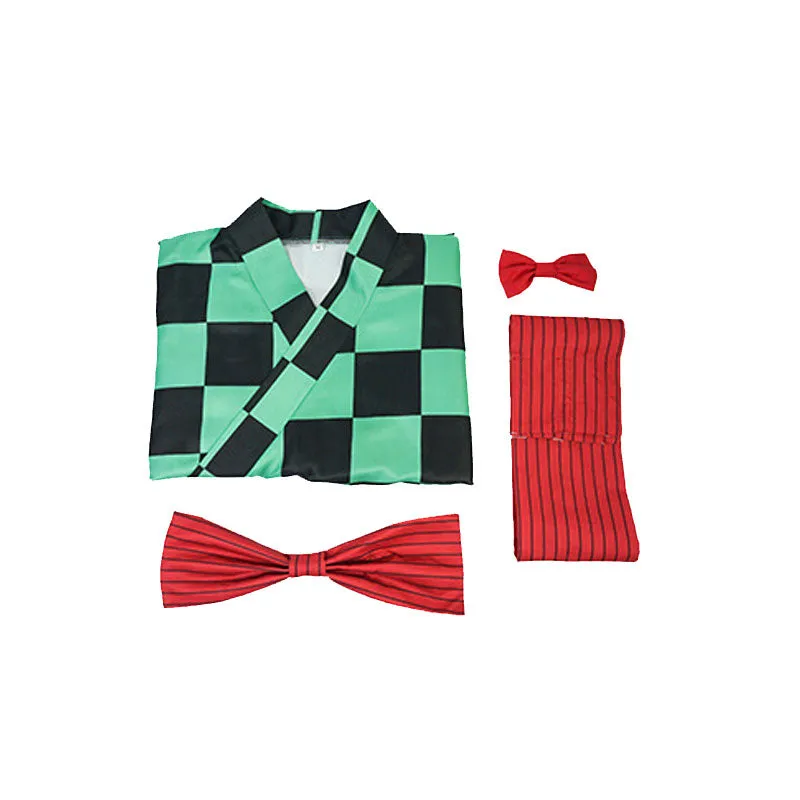 Demon Slayer Kimetsu no Yaiba Tanjiro Kamado Zenitsu Agatsuma Inosuke Hashibira Kimono Cosplay Costumes