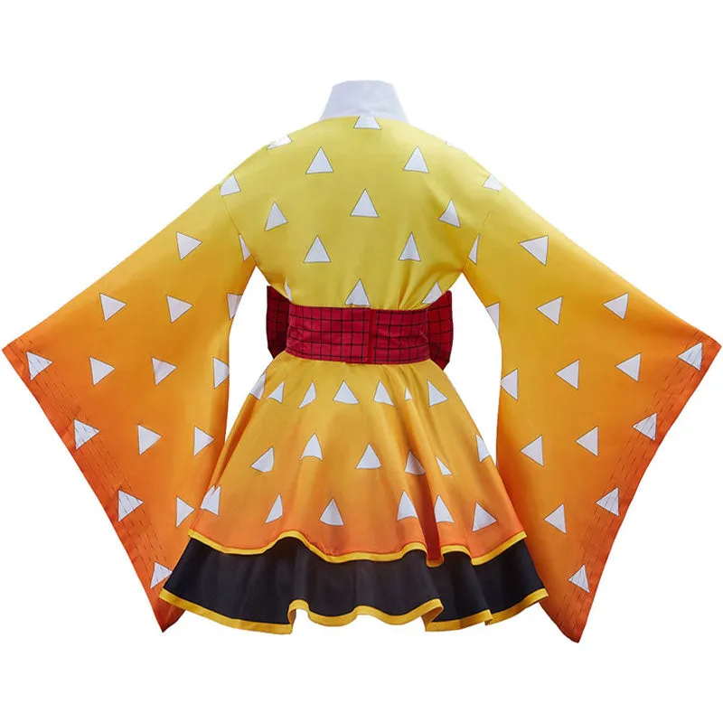 Demon Slayer Kimetsu no Yaiba Tanjiro Kamado Zenitsu Agatsuma Rengoku Kyoujurou Cosplay Costumes