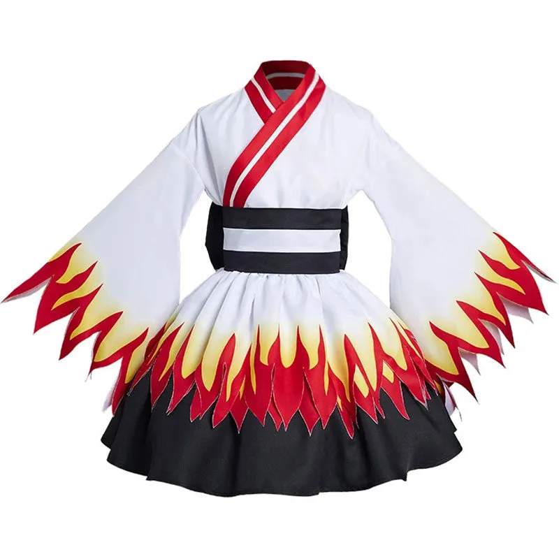 Demon Slayer Kimetsu no Yaiba Tanjiro Kamado Zenitsu Agatsuma Rengoku Kyoujurou Cosplay Costumes