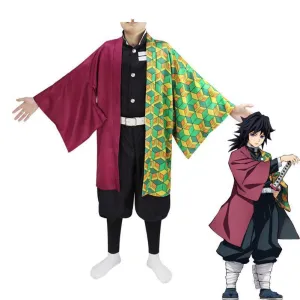 Demon Slayer Kimetsu no Yaiba Tomioka Giyuu Cosplay Costumes