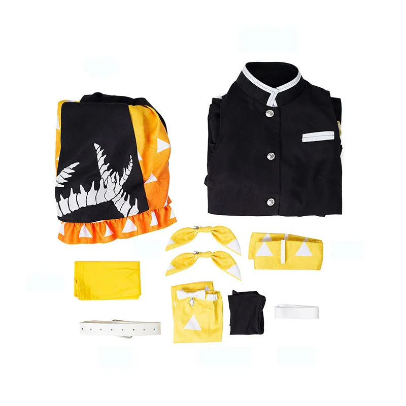 Demon Slayer Kimetsu no Yaiba Zenitsu Agatsuma Cosplay Costumes