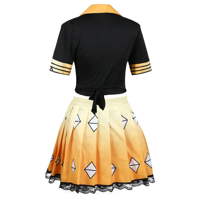 Demon Slayer Kimetsu no Yaiba Zenitsu Agatsuma Cosplay Costumes