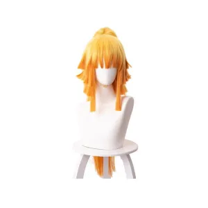 Demon Slayer: Kimetsu no Yaiba Zenitsu Agatsuma Female Blonde Long Ponytail Wigs