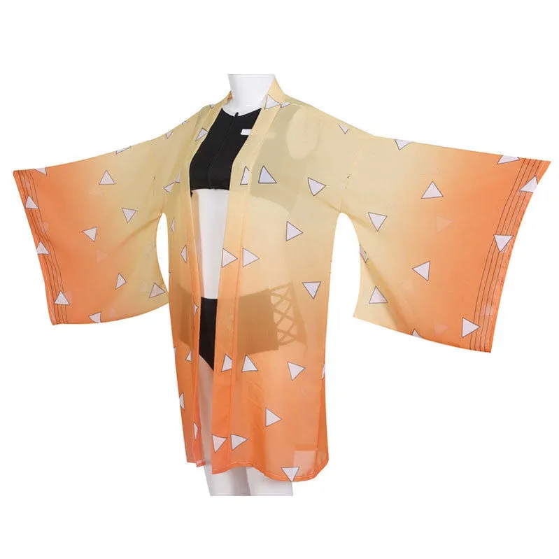 Demon Slayer Kimetsu no Yaiba Zenitsu Agatsuma Swimsuit Cosplay Costumes