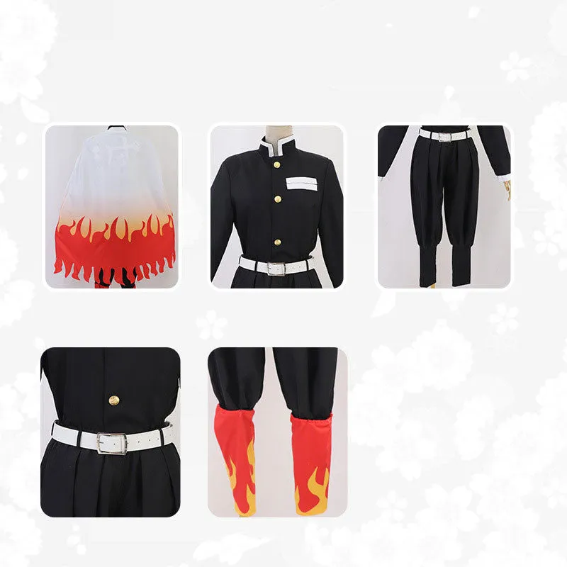 Demon Slayer Rengoku Kyoujurou Male Uniform Cosplay Costumes