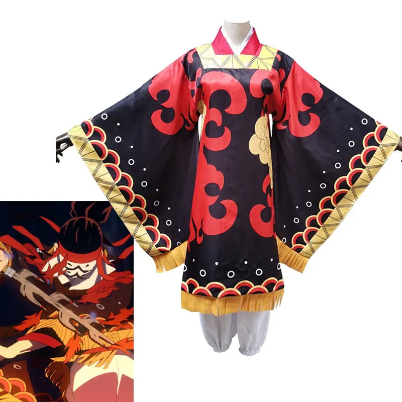 Demon Tanjuro Kamado Dance of the Fire God Hinokami Kagura Cosplay Costume