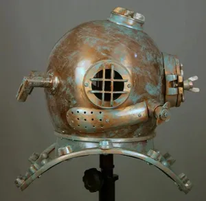 Diving Helmet Antique U.S Navy Mark V Steel & Brass