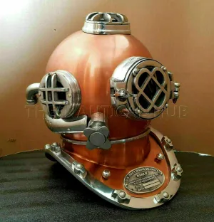 Diving Helmet Vintage BOSTON MARK V U.S Navy Deep Sea Divers Collectible