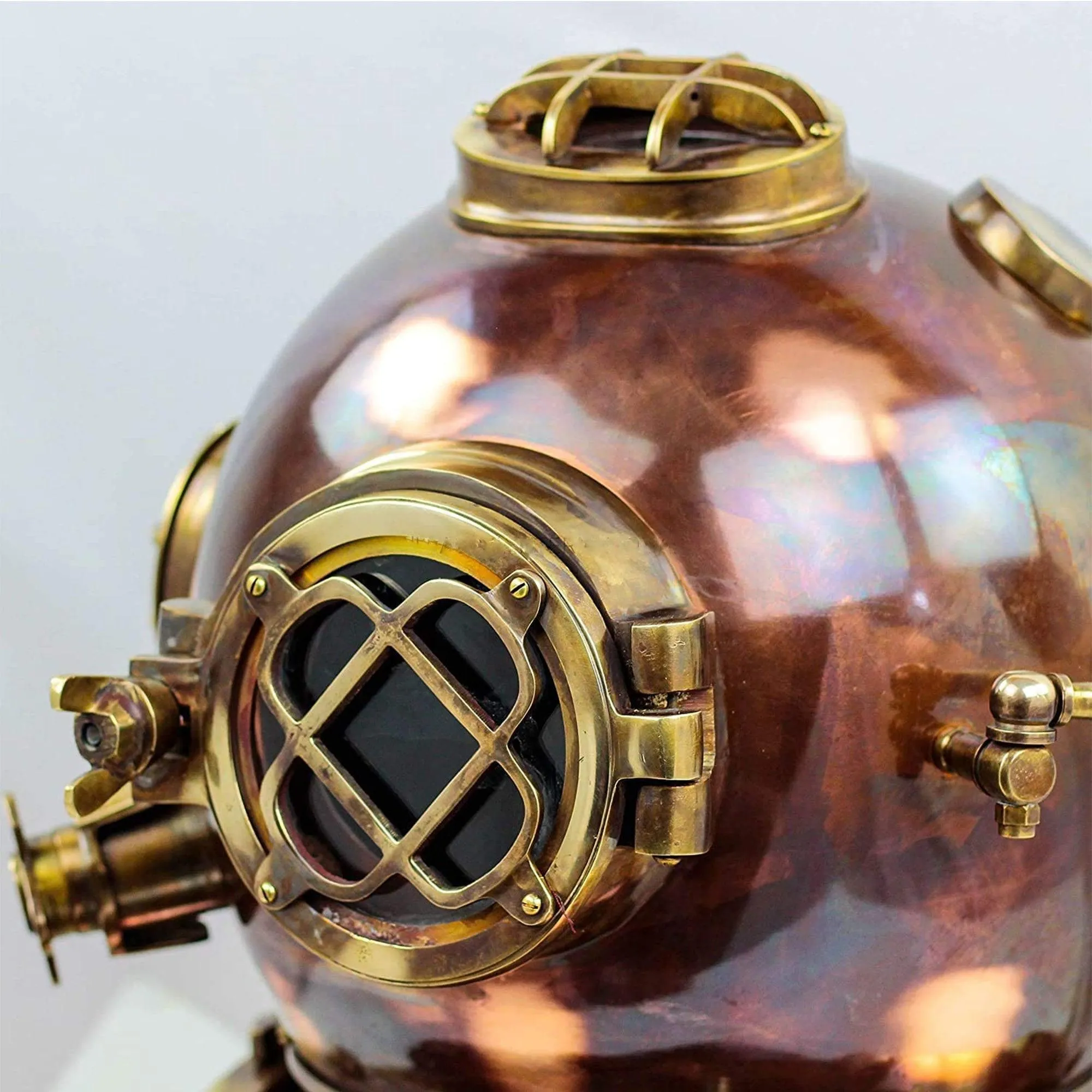 Diving Helmet With Wooden Base