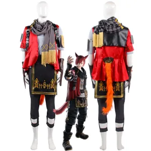 Final Fantasy XIV: Endwalker Graha Tia Red Cat Cosplay Costume
