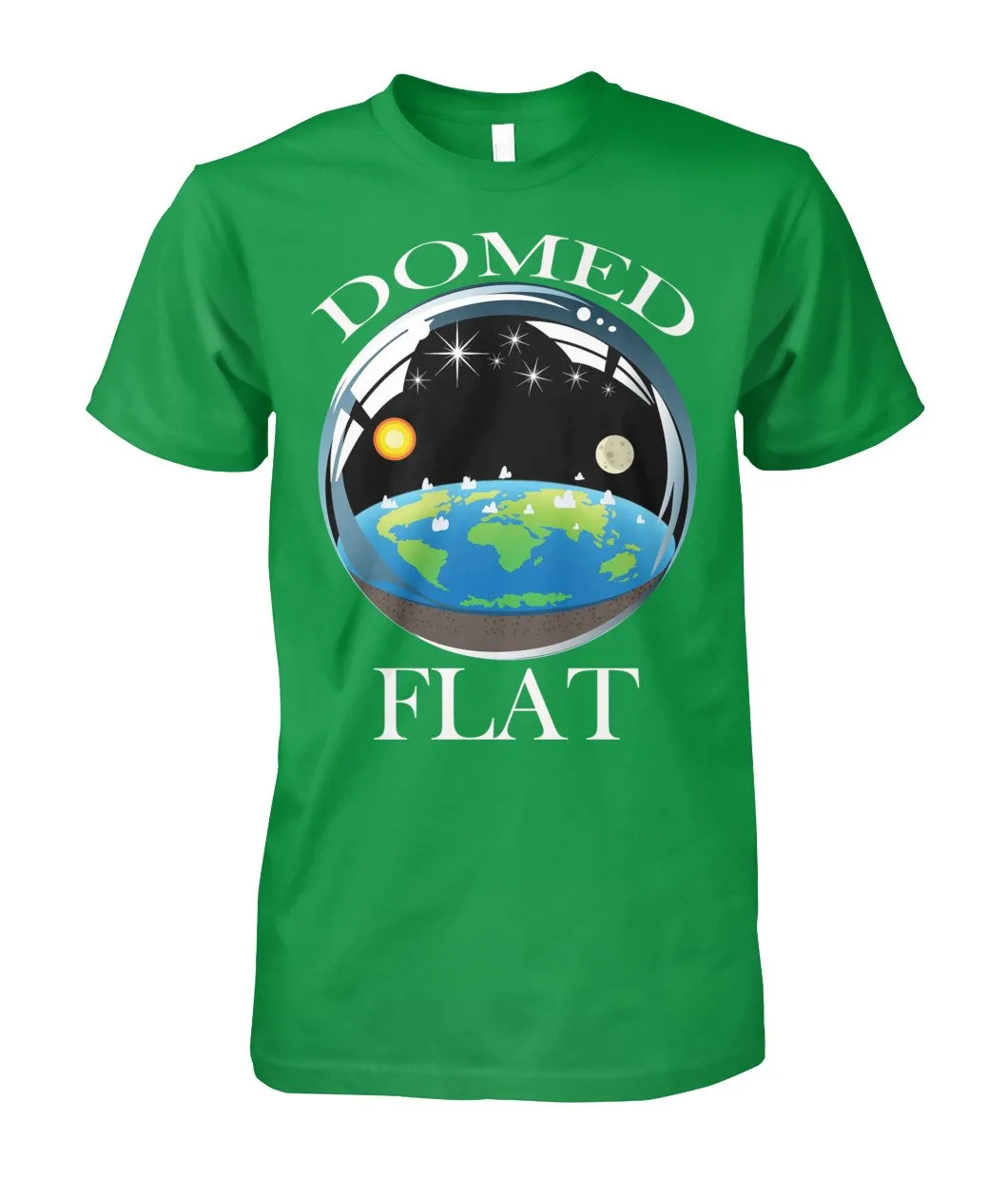 Flat Earth Domed Unisex Premium Tee Shirt for Men & Women