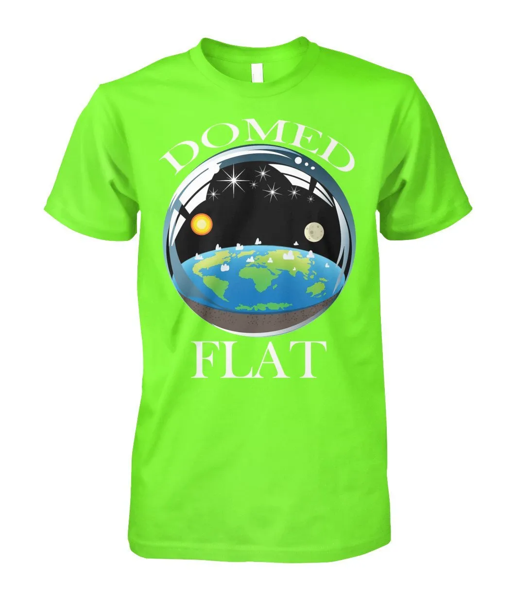 Flat Earth Domed Unisex Premium Tee Shirt for Men & Women