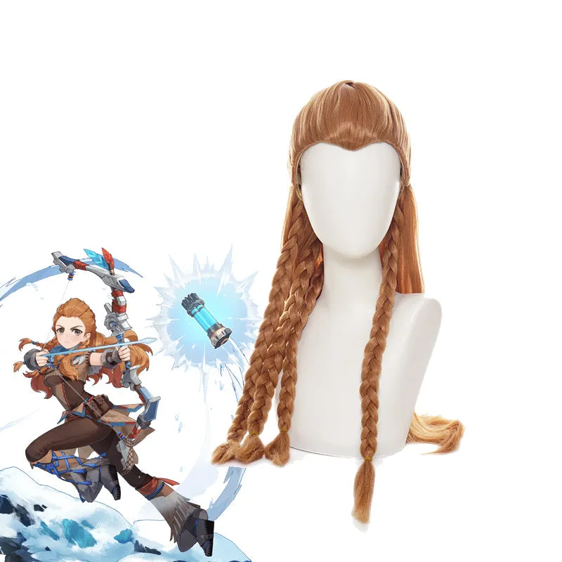 Genshin Impact Aloy Brown Halloween Cosplay Wigs