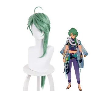 Genshin Impact Baizhu Long Green Cosplay Wigs