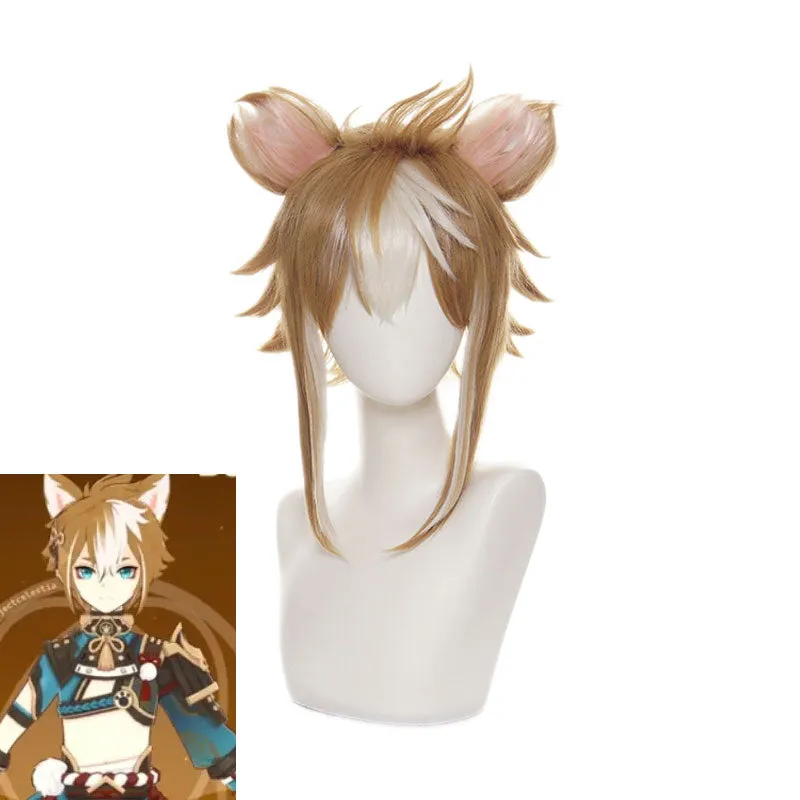 Genshin Impact Gorou Brown Cosplay Wigs