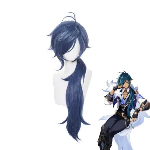 Genshin Impact Kaeya Alberich Blue Long Cosplay Wigs