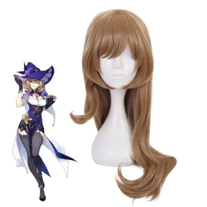 Genshin Impact Lisa Minci Brown Cosplay Wigs