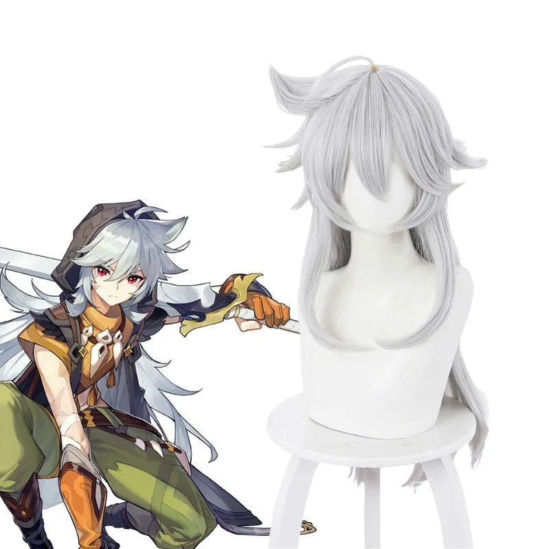 Genshin Impact Razor Silver Gray Cosplay Wigs