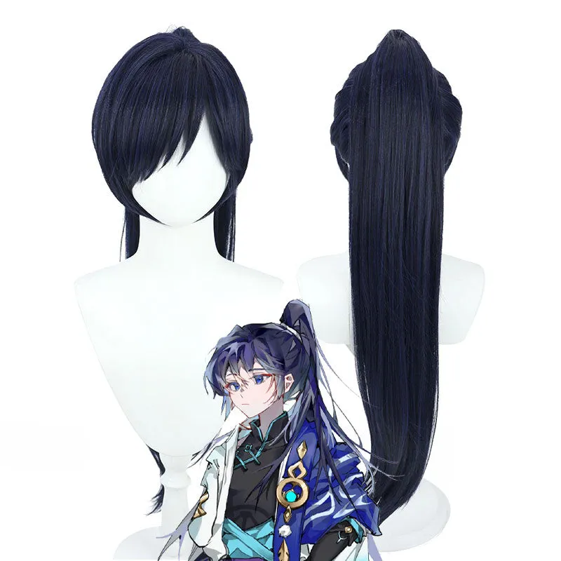 Genshin Impact Scaramouche Single Ponytail Cosplay Wig