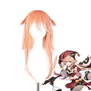 Genshin Impact Yanfei Pink Long Cosplay Wigs