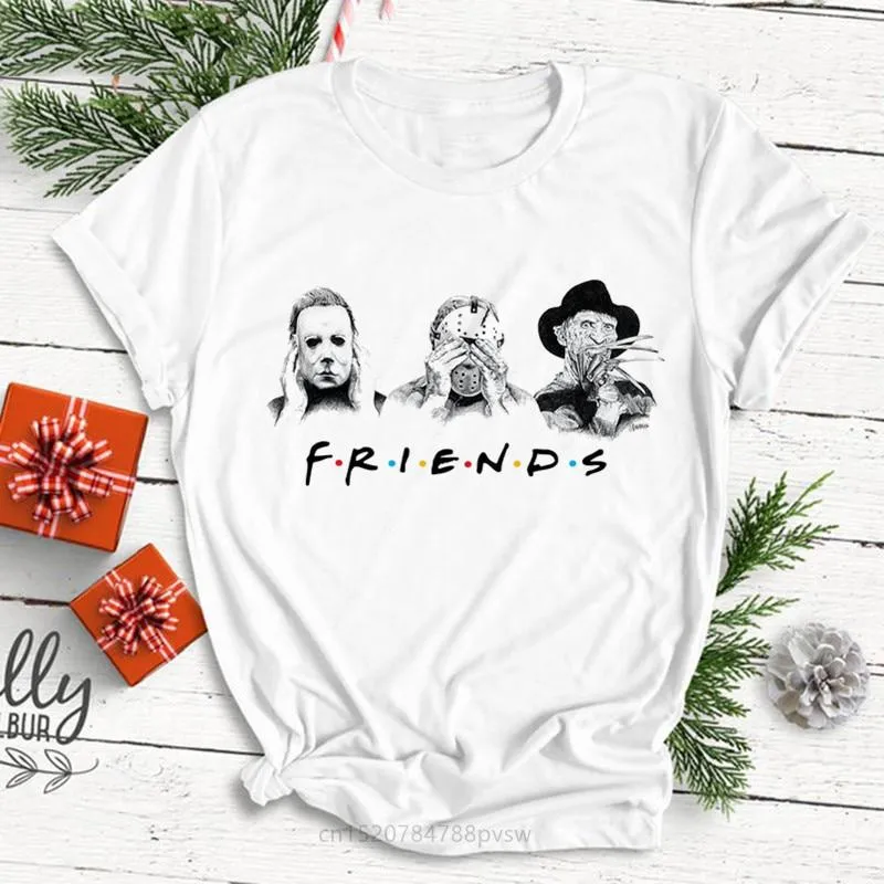 Halloween Horror Friends Tee Top | Pennywise Michael Myers Jason Voorhees Freddy Krueger Saw