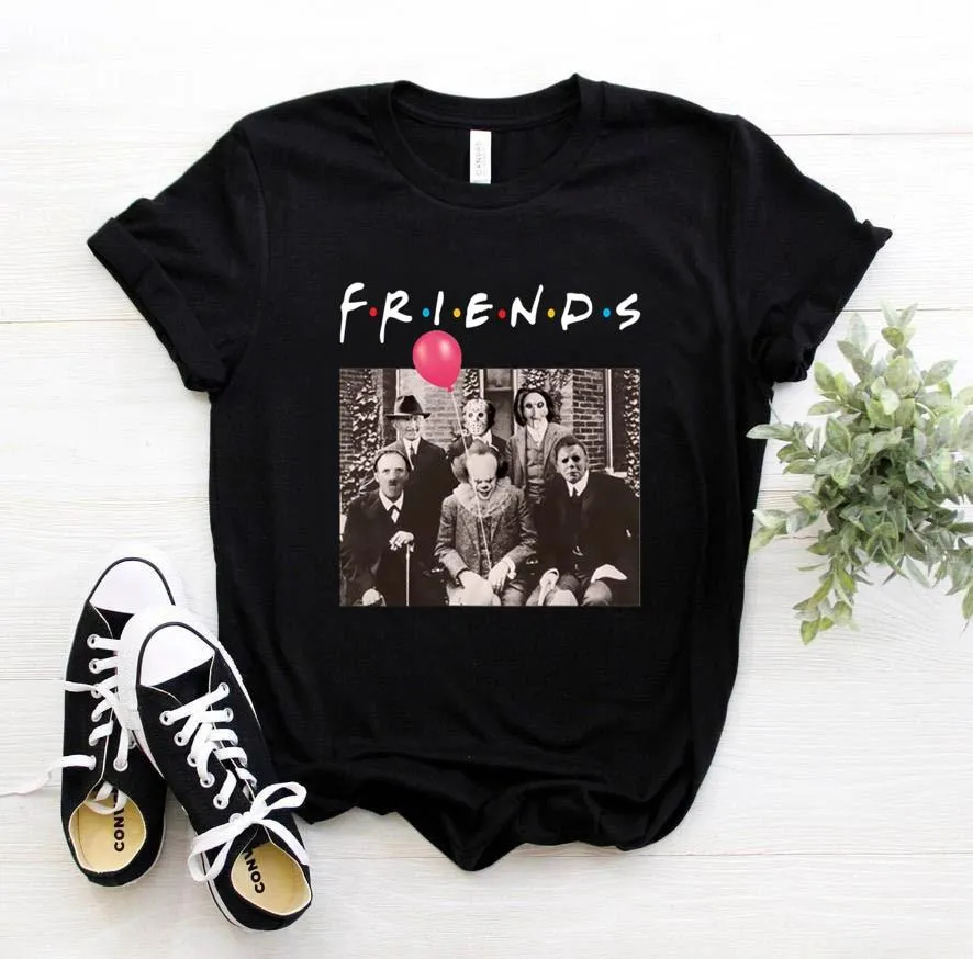 Halloween Horror Friends Tee Top | Pennywise Michael Myers Jason Voorhees Freddy Krueger Saw
