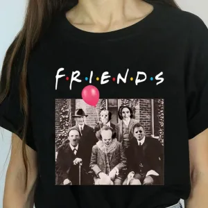 Halloween Horror Friends Tee Top | Pennywise Michael Myers Jason Voorhees Freddy Krueger Saw