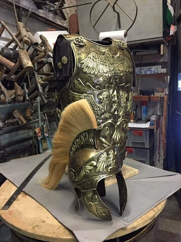 Halloween Medieval Roman Reenactment Cuirass With Roman Helmet Outfit Costume