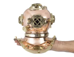 Handmade Copper Mini Diving Helmet Perfectly Crafted.