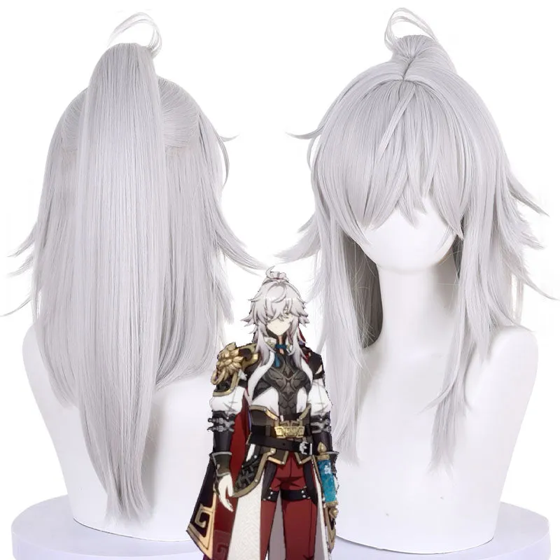 Honkai: Star Rail Jing Yuan Ponytail Cosplay Wigs