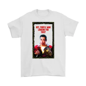 Inspired by Shazam Movie Parody Poking Fun at Thanos Mens Shirt