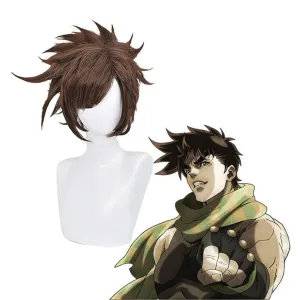 JoJo's Bizarre Adventure Battle Tendency Joseph Joestar Brown Cosplay Wigs