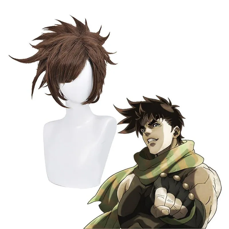 JoJo's Bizarre Adventure Battle Tendency Joseph Joestar Brown Cosplay Wigs