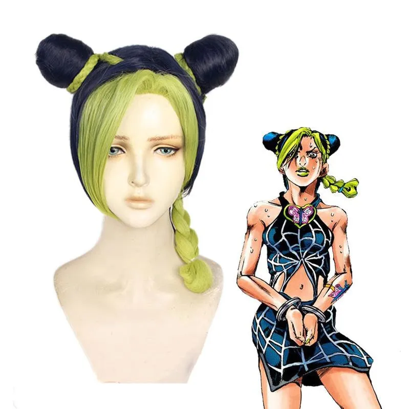 JoJo's Bizarre Adventure Stone Ocean Jolyne Cujoh Mixed Light Green Cosplay Wigs