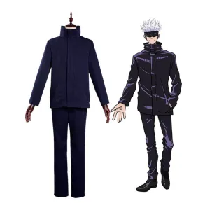 Jujutsu Kaisen Satoru Gojo Outfits Cosplay Costume with Blindfold