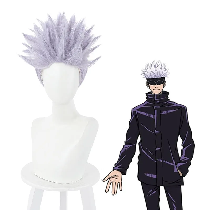 Jujutsu Kaisen Satoru Gojo Short Purple Cosplay Wigs