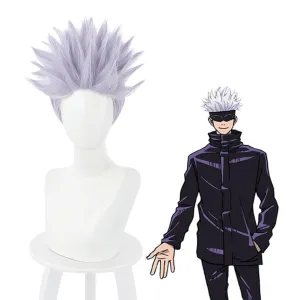 Jujutsu Kaisen Satoru Gojo Short Purple Cosplay Wigs
