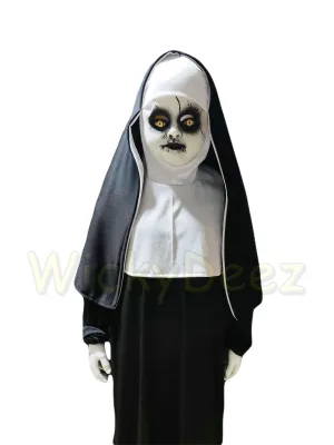 Kids The Nun Conjuring Valak Horror Mask with Veil Cosplay Halloween Party