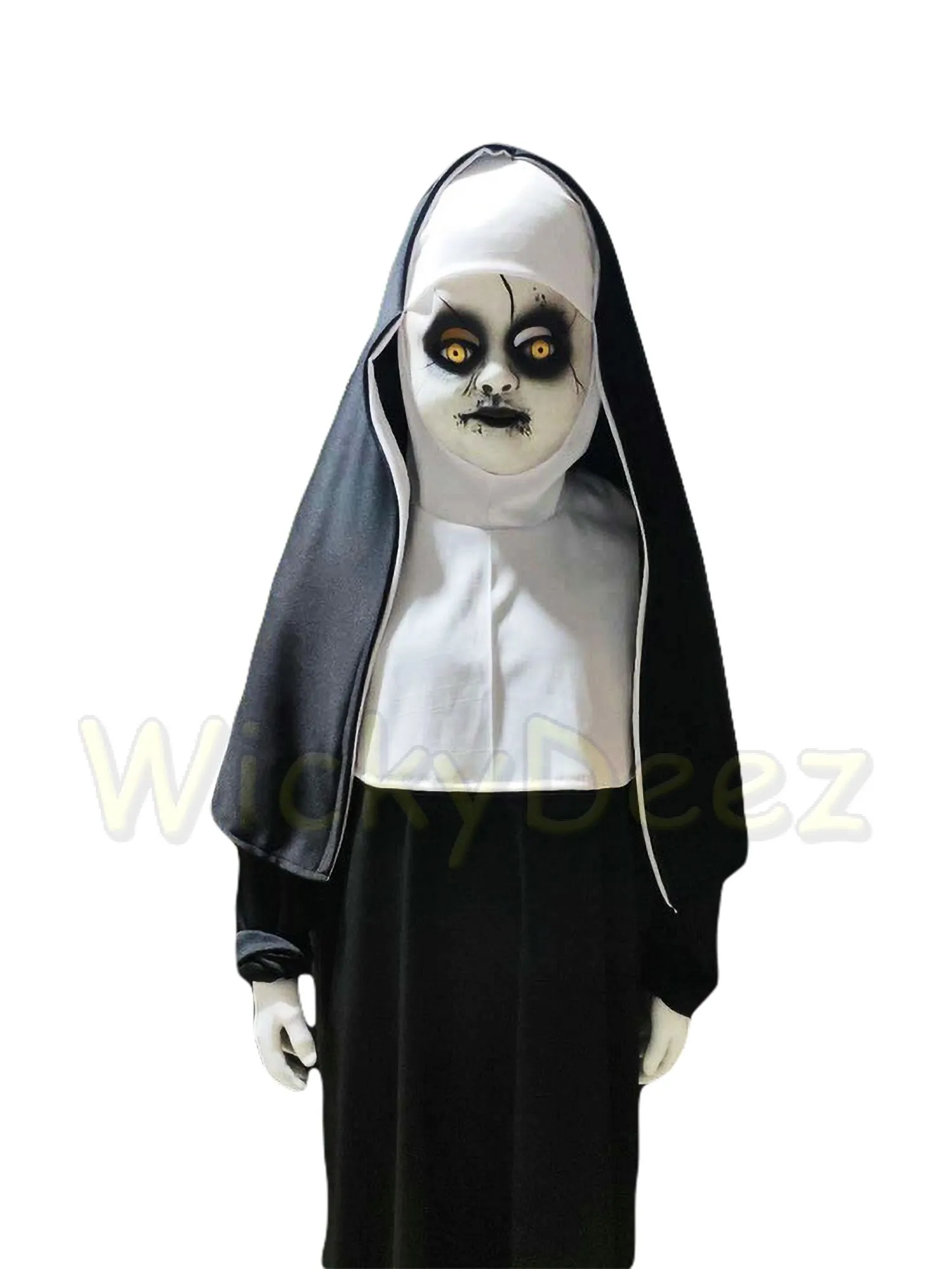 Kids The Nun Conjuring Valak Horror Mask with Veil Cosplay Halloween Party